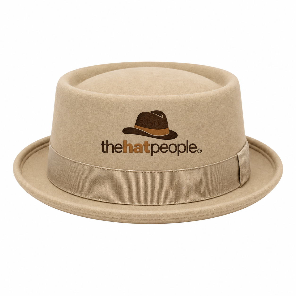 The Hat People Classic Beige Pork Pie Hat