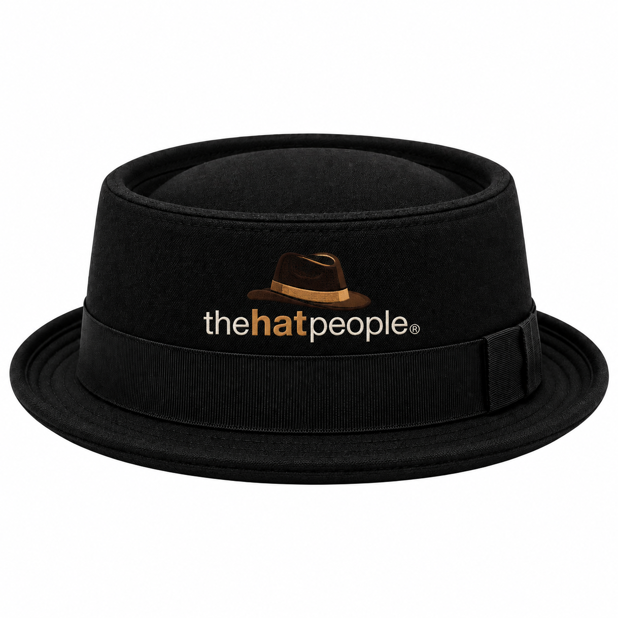 The Hat People Classic Black Cotton Pork Pie Hat